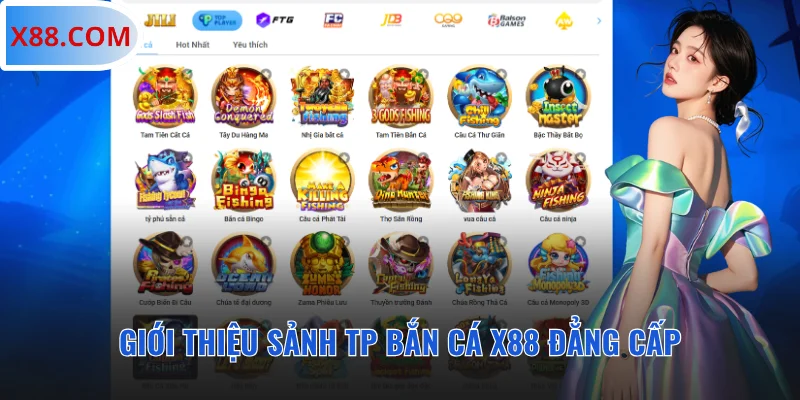 Giới thiệu sảnh TP bắn cá X88 đẳng cấp
