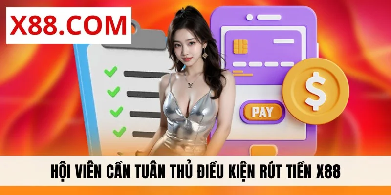 Hội viên cần tuân thủ điều kiện rút tiền X88