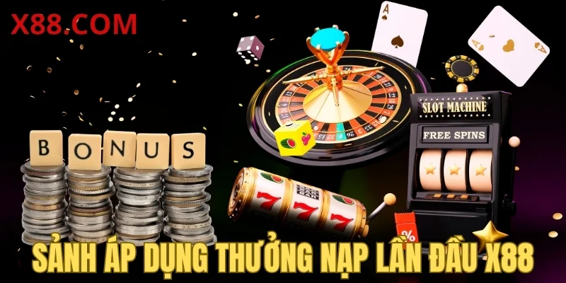 Sảnh áp dụng thưởng nạp lần đầu X88